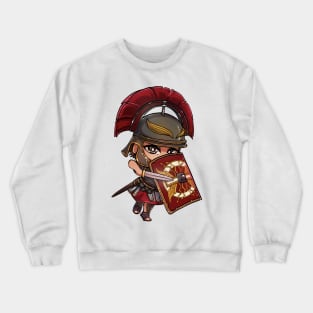 Cute Charging Roman Empire Legionary - Soldier Warrior History Italy Crewneck Sweatshirt